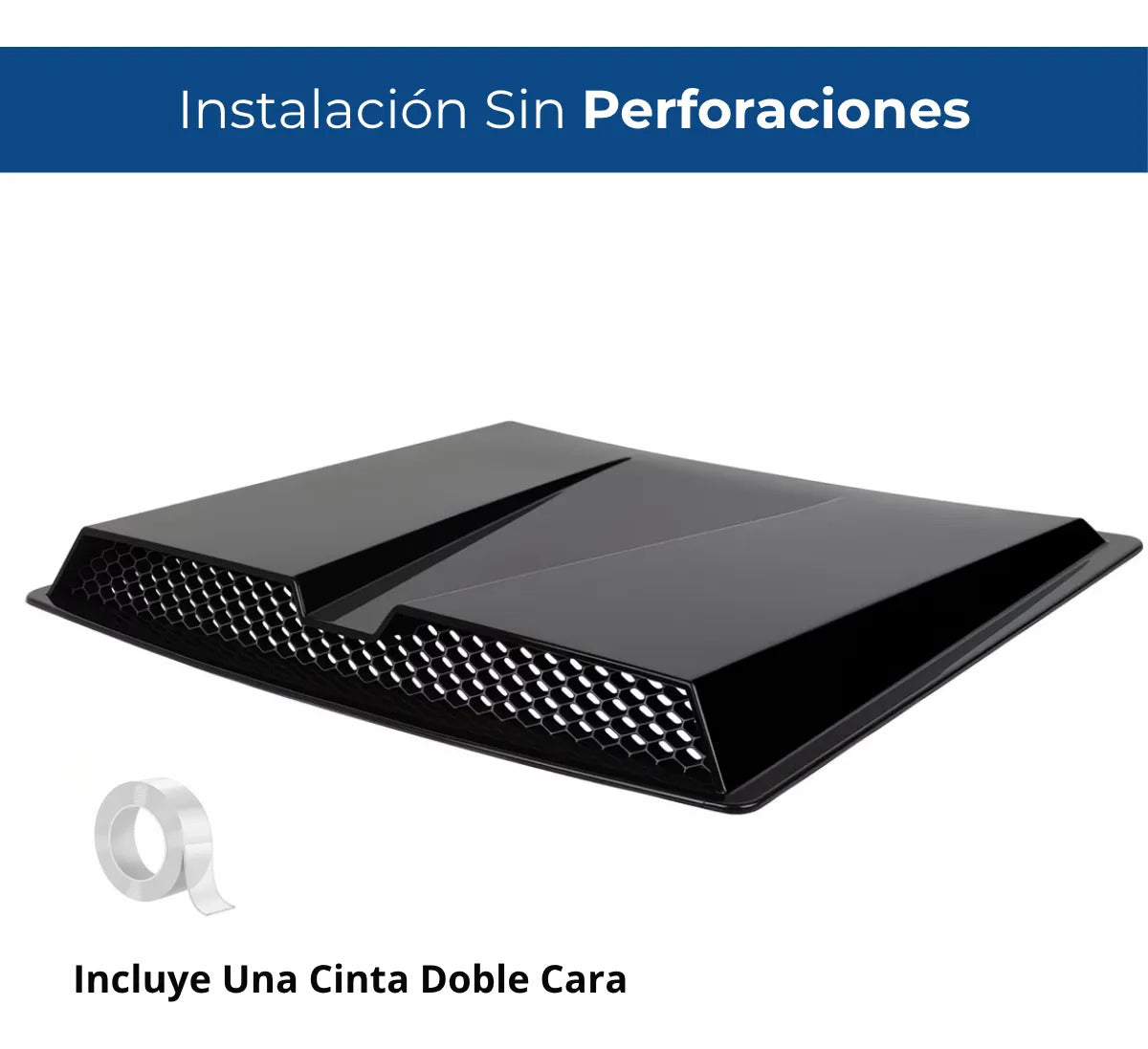 Simulador Toma Aire Cofre Ventilacion Auto Universal Negro