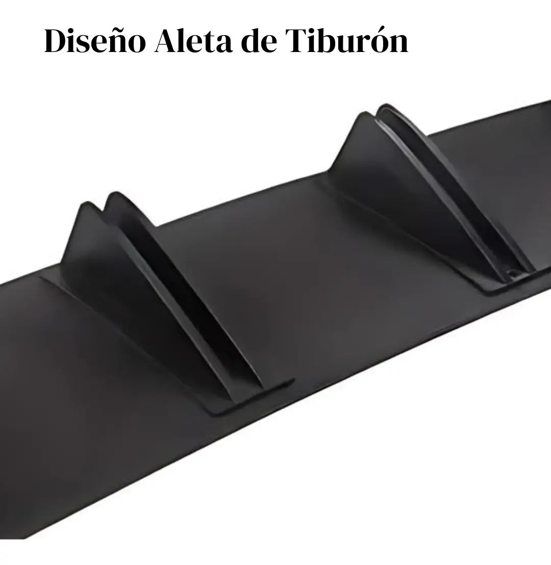 Spoiler Trasero Difusor Universal 5 Aletas Auto Bumper Facia
