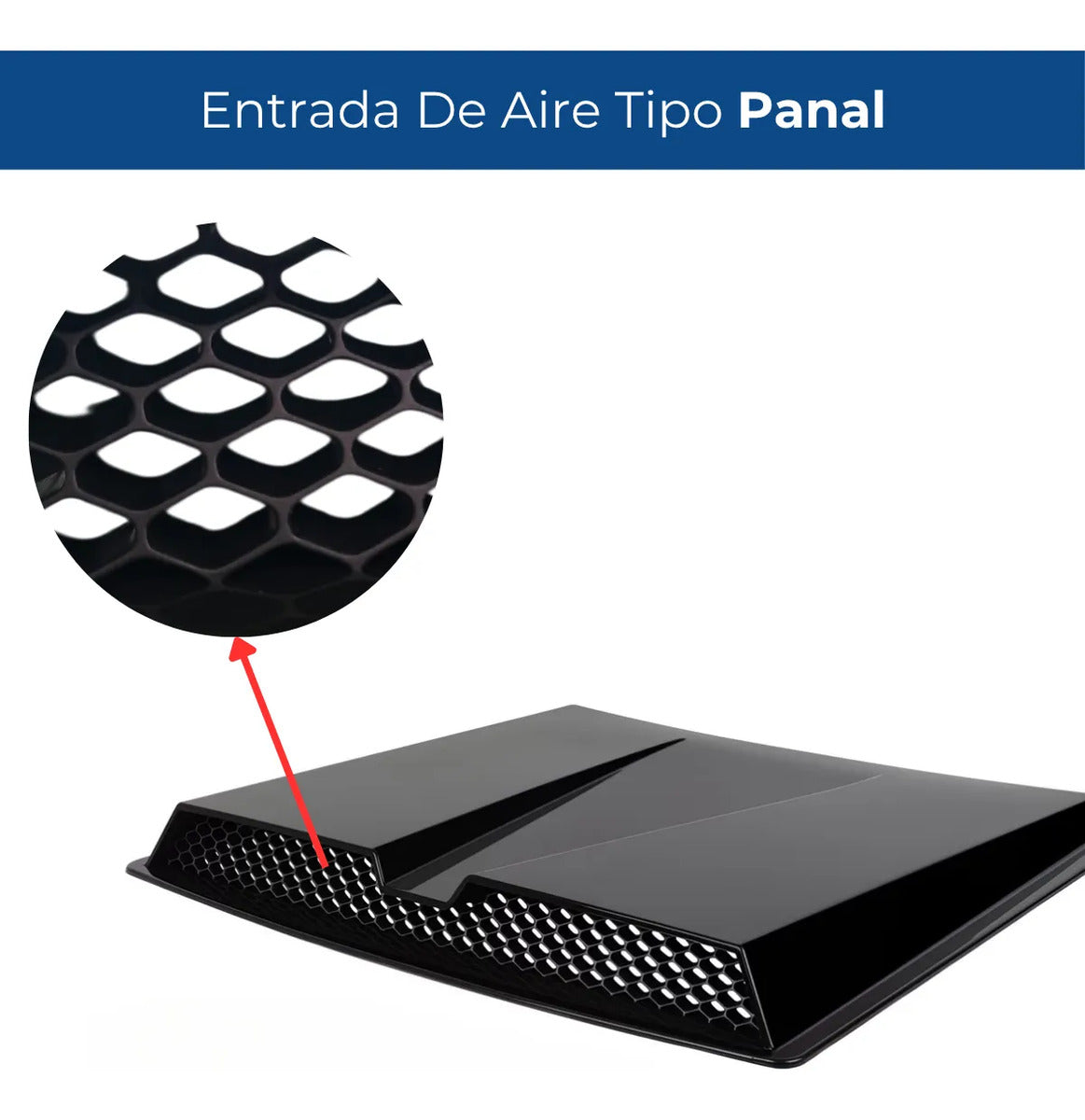 Simulador Toma Aire Cofre Ventilacion Auto Universal Negro