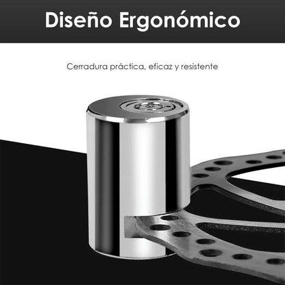 Candado Acero Bloqueo Freno Disco Moto Antirrobo Impermeable