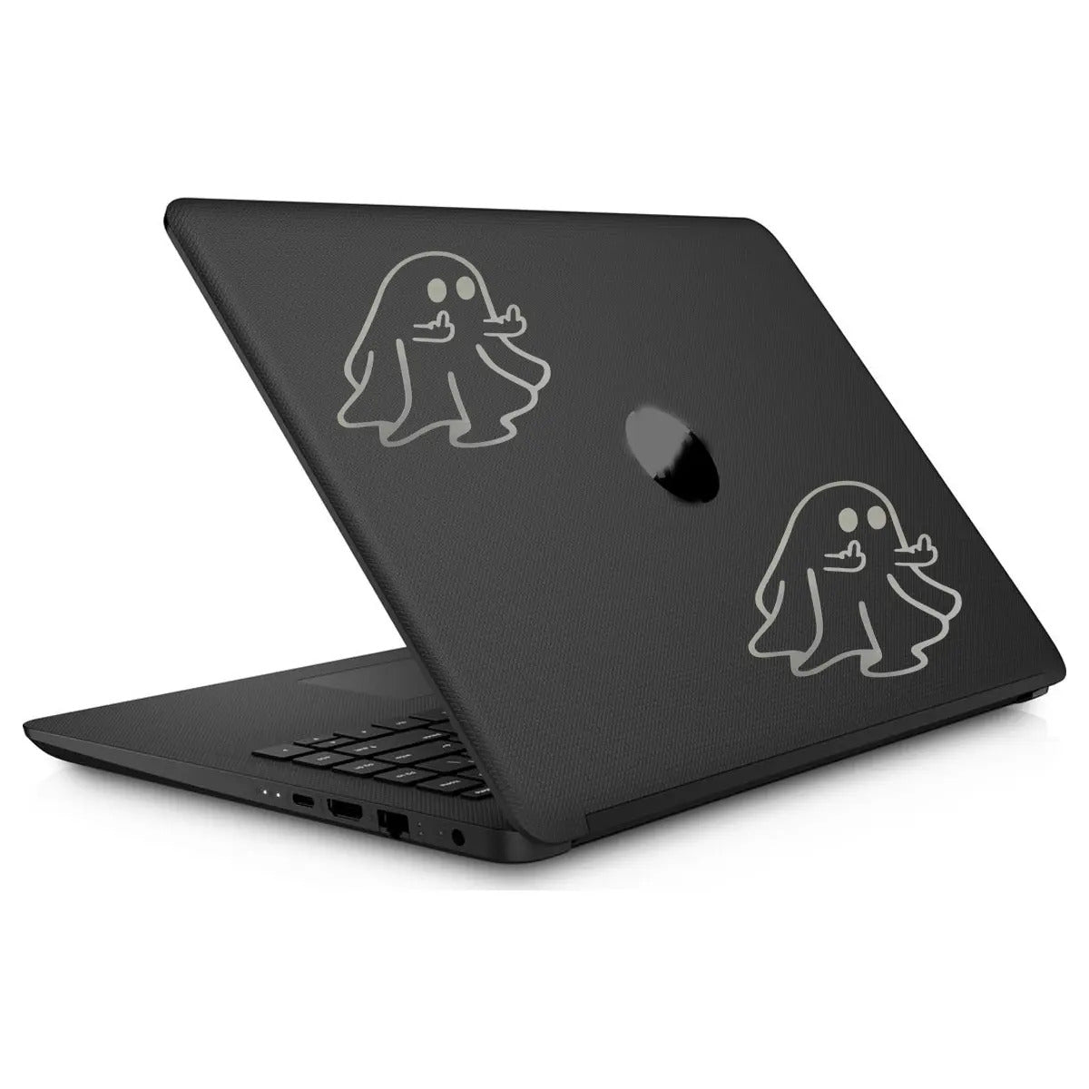 Calcomanía Fantasma Dedo Grosero Sticker Auto Suv Universal Negro