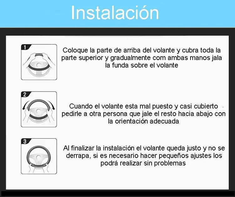 Funda Cubre Volante Deportivo Protector Antiderrapante Auto