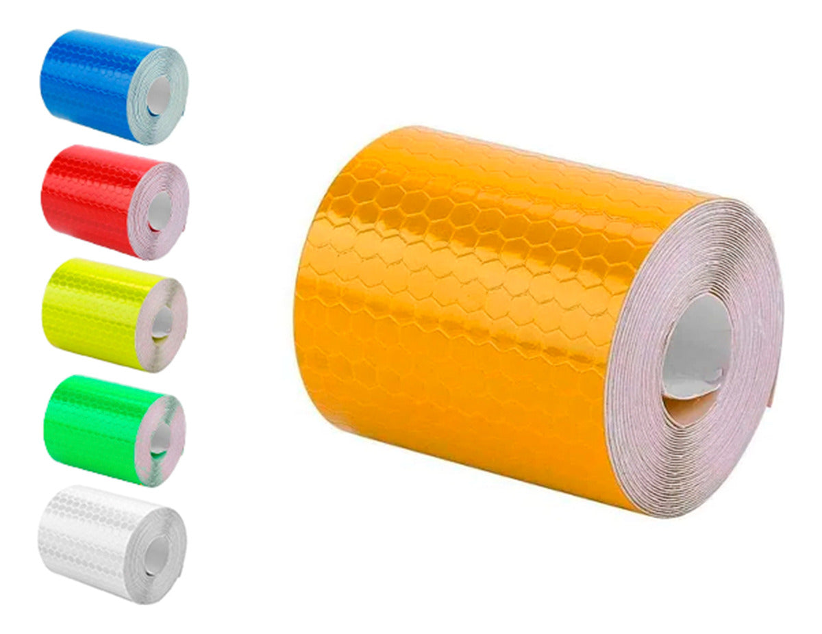 Sticker 5cmx3m Reflejante Seguridad Protector Auto Moto Bici