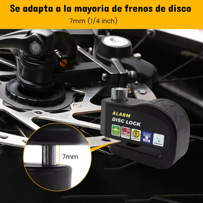 Alarma Impermeable Candado Antirrobo Moto Bici Freno Disco