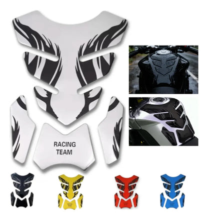 Sticker 3d Protector Cubre Tanque Moto Calcomania Flama Pescado Fishbone