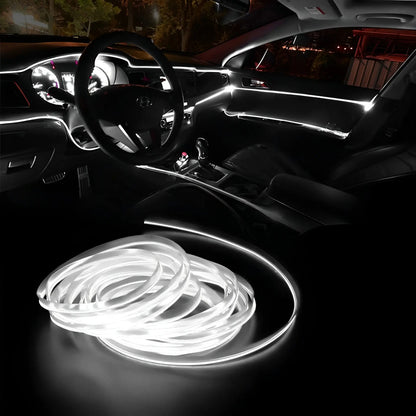 Tira Led Luz Fria Moldura Interior Decorativa Usb 5m Auto