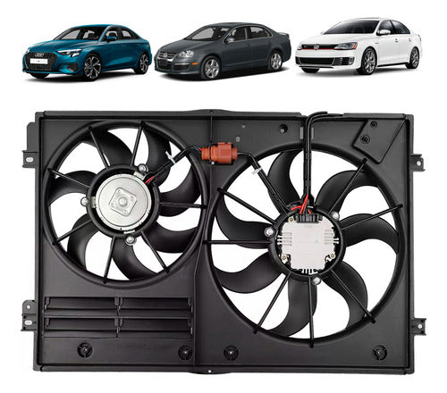Motoventilador Vw Jetta Golf Bora Audi A3 2005-2018 Radiador