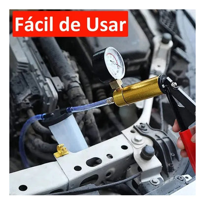 Kit Bomba Vacio Manual Purgador Frenos Manometro Auto Moto