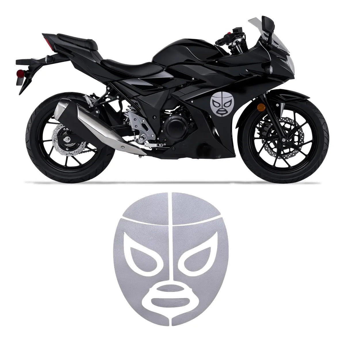 Calcomanía Mascara Luchador Sticker Auto Suv Moto Universal