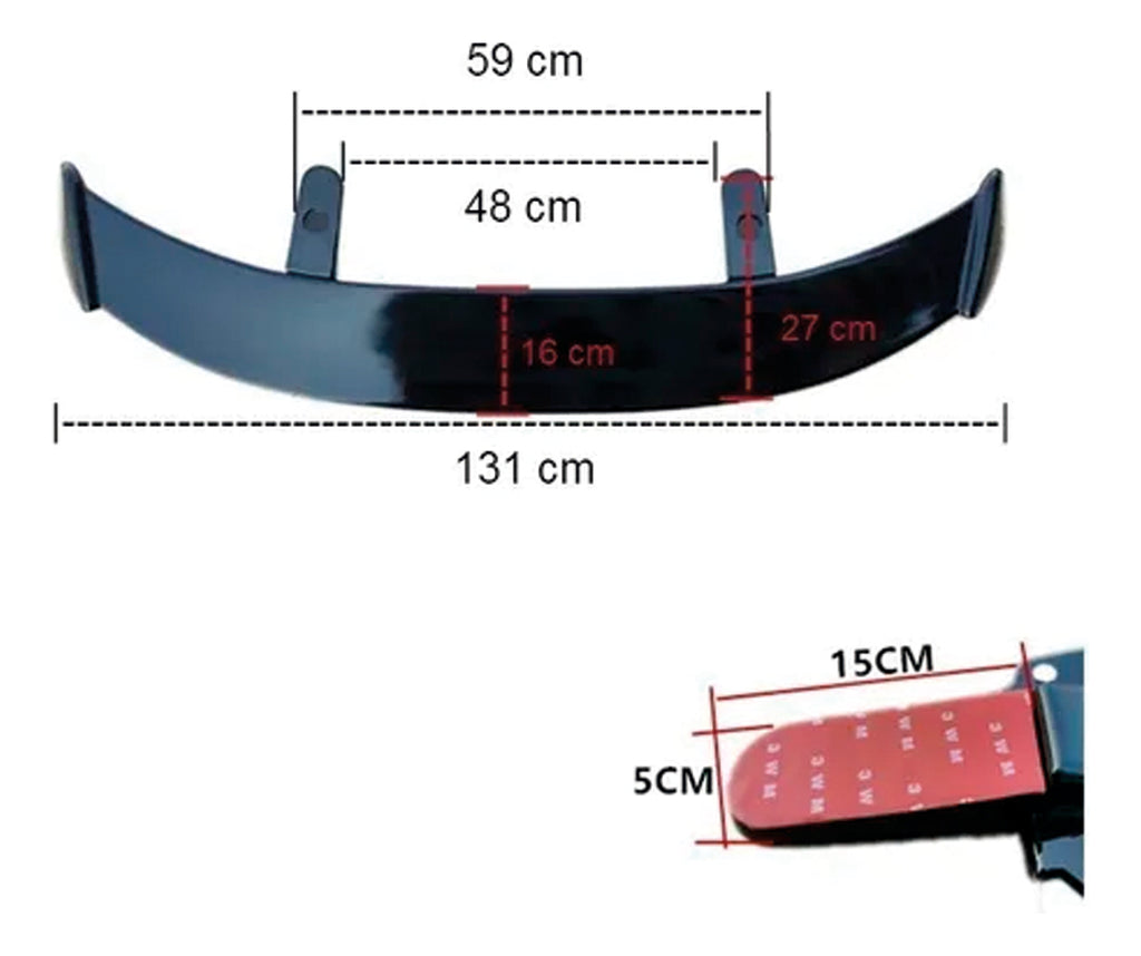 Aleron Mate Hatchback Spoiler Cola Pato Embellecedor Cajuela