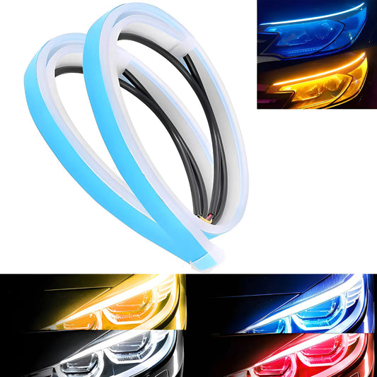 Par Tira Led Drl 30cm Direccional Secuencial Flexible Auto