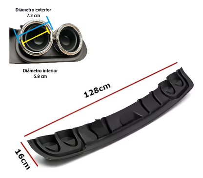 Escape Difusor Trasero Universal Spoiler Tuning Racing Sport