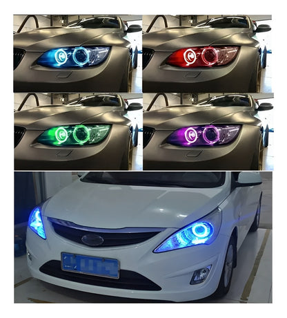 Aro Led Doble Eyes Anillo Auto Moto Faro 60mm Brillante Par