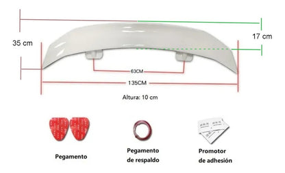 Aleron Sedan Fibra Carbono Cajuela Tuning Racing Universal