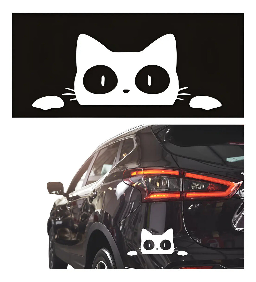 Calcomania Gato Asomandose Sticker Universal Decorativo Auto