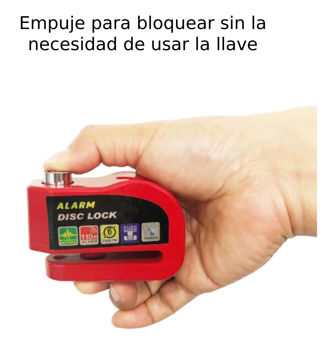 Alarma Candado Moto Impermeable Freno Disco Bloqueo Seguro