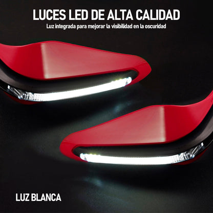 Cubre Puños Moto Luz Led Hand Guards Universal Sin Hueco