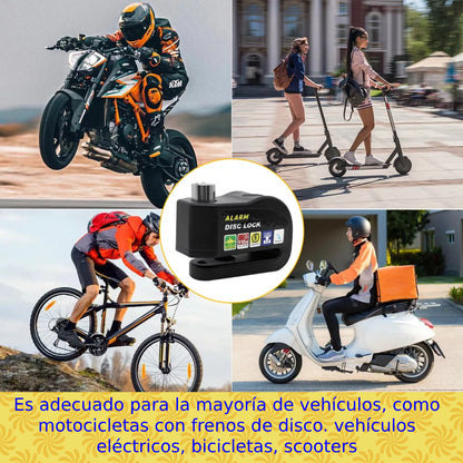 Alarma Impermeable Candado Antirrobo Moto Bici Freno Disco