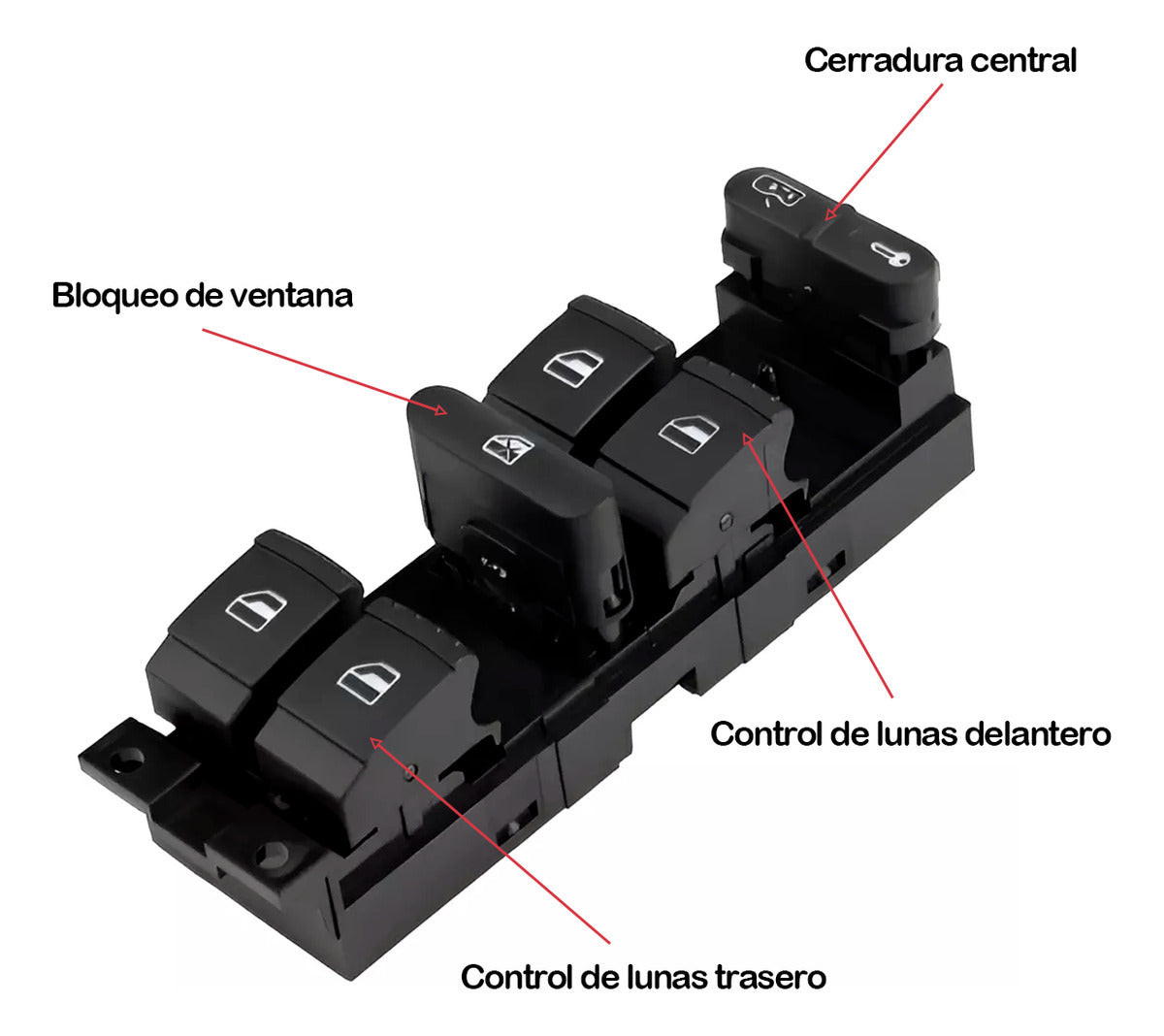 Control Maestro Switch Vidrios Vw Jetta Clasico Golf A4