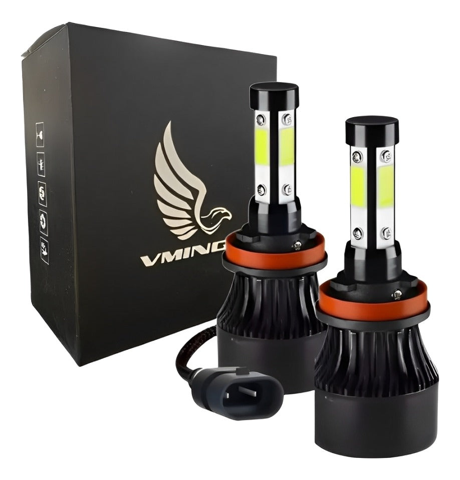 Kit Faros Led Delanteros 4 Lados 9005 H7 9006 H11 Luz Baja