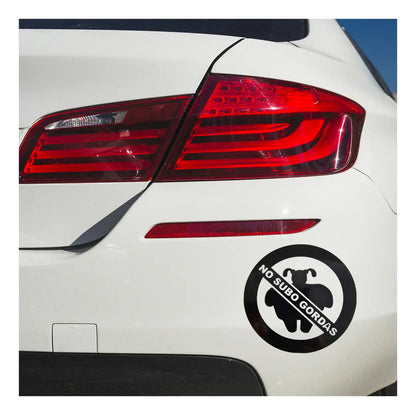 Calcomania No Subo Gordas Sticker Universal Decoractivo Auto
