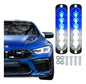 Par Faro Led Patrulla Barra Lateral Estrobo Moto Auto