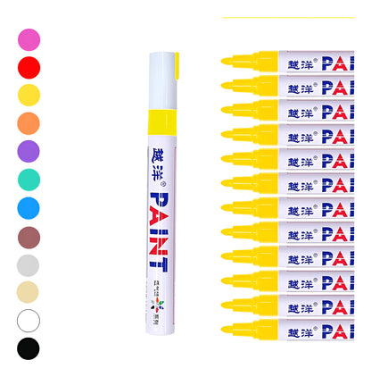 12 Piezas Plumon Pintura Marcador Llanta Letra Moto Carro