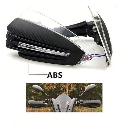 Cubre Puño Moto Universal Handguard Luz Led Protector Manos