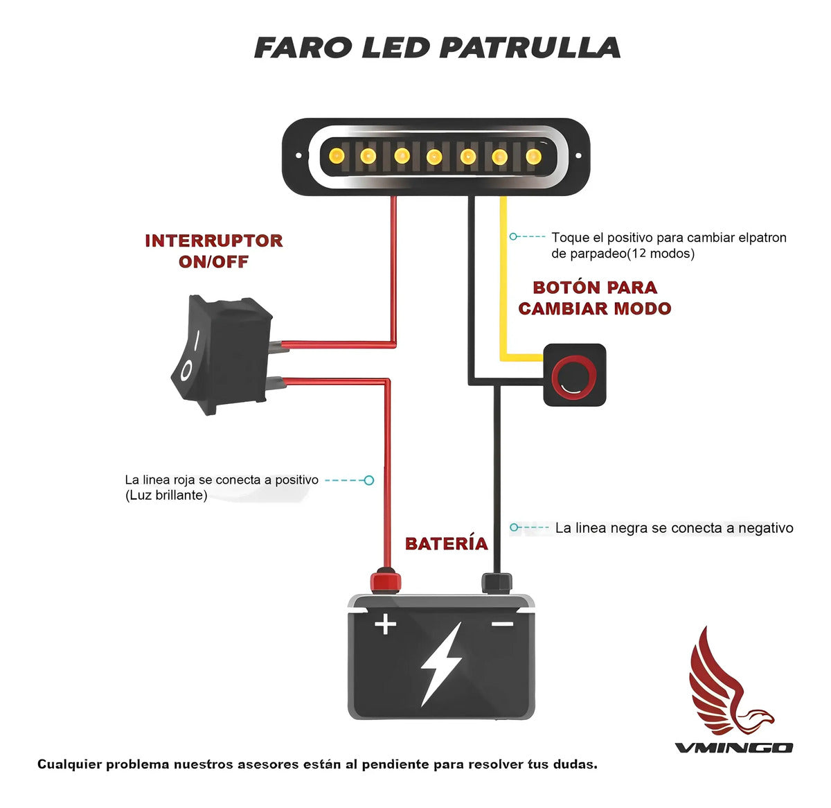 Par Faro Led Patrulla Barra Lateral Estrobo Moto Auto