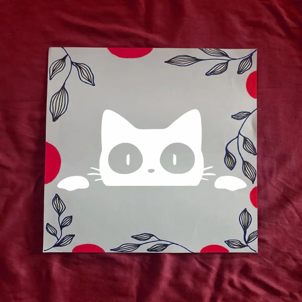 Calcomania Gato Asomandose Sticker Universal Decorativo Auto