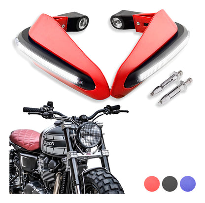 Cubre Puños Moto Luz Led Hand Guards Universal Sin Hueco