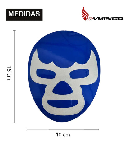 Calcomanía Mascara Luchador Sticker Auto Suv Moto Universal