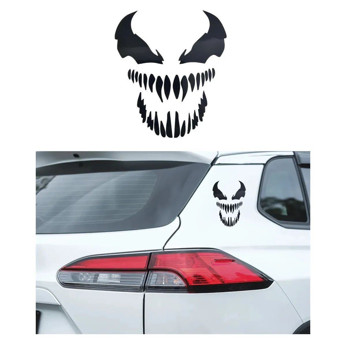 Calcomania Carnage Venom Sticker Universal Decorativo Auto Moto Suv Vinil Laptop Termo Pegatina Blanco