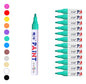 12 Piezas Plumon Pintura Marcador Llanta Letra Moto Carro