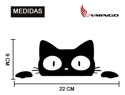Calcomania Gato Asomandose Sticker Universal Decorativo Auto