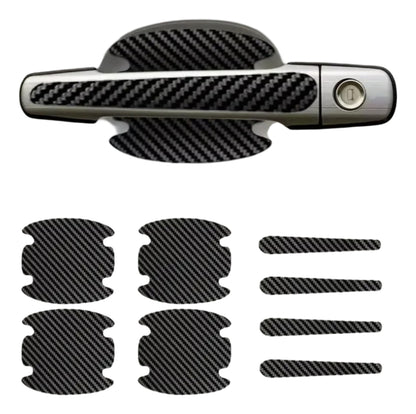 Protector Manija Vinil Fibra Carbono Auto Universal 8pzs