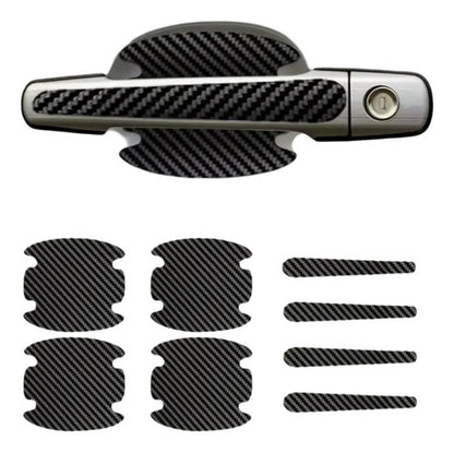 Protector Manija Vinil Fibra Carbono Auto Universal 8pzs