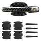 Protector Manija Vinil Fibra Carbono Auto Universal 8pzs