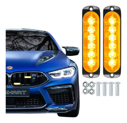 Par Faro Led Patrulla Barra Lateral Estrobo Moto Auto
