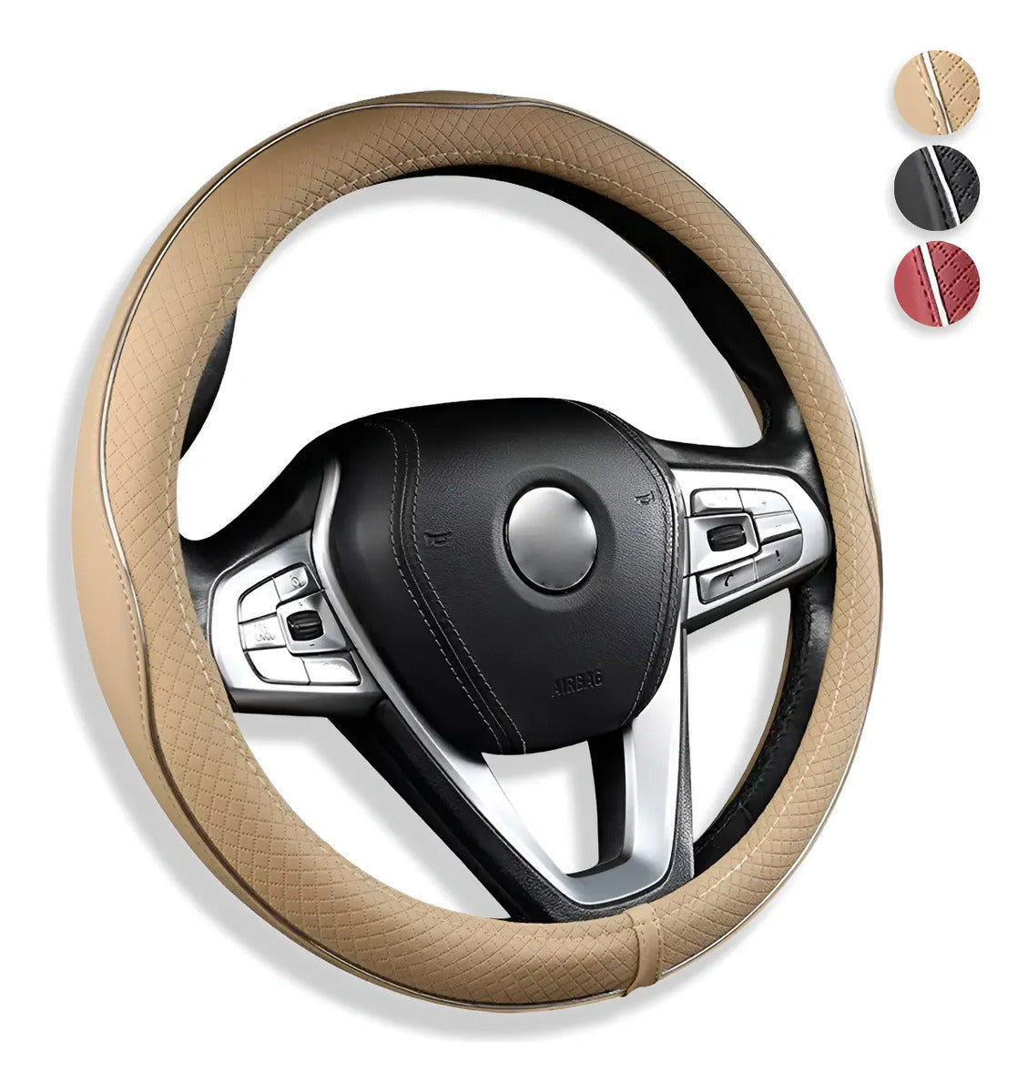 Funda Cubre Volante Filo Cromo Gama Alta Forma Redondo 38cm
