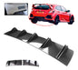 Spoiler Trasero Difusor Universal 5 Aletas Auto Fibra Carbon