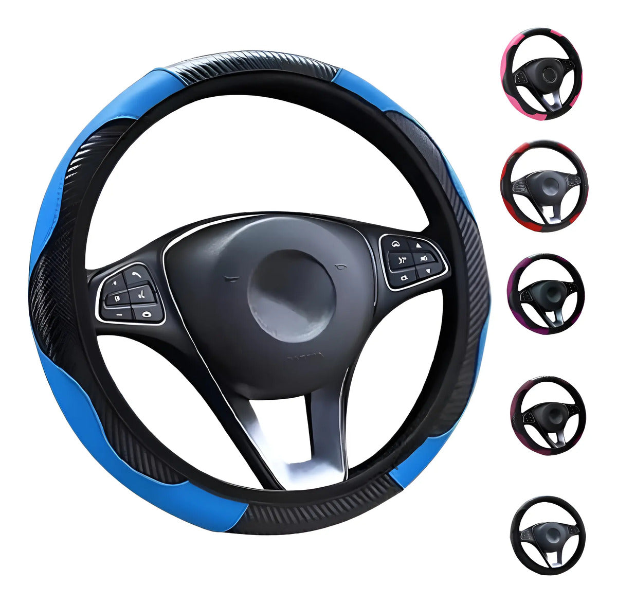 Funda Cubre Volante Deportivo Protector Antiderrapante Auto