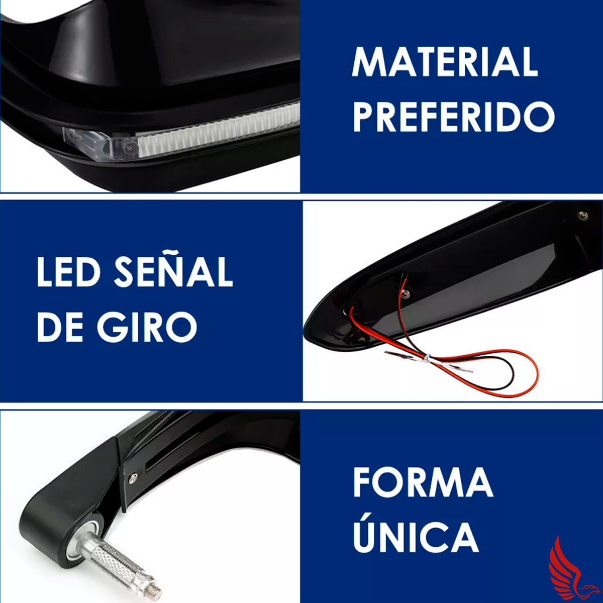 Cubre Puños Moto Luz Led Hand Guards Universal Sin Hueco