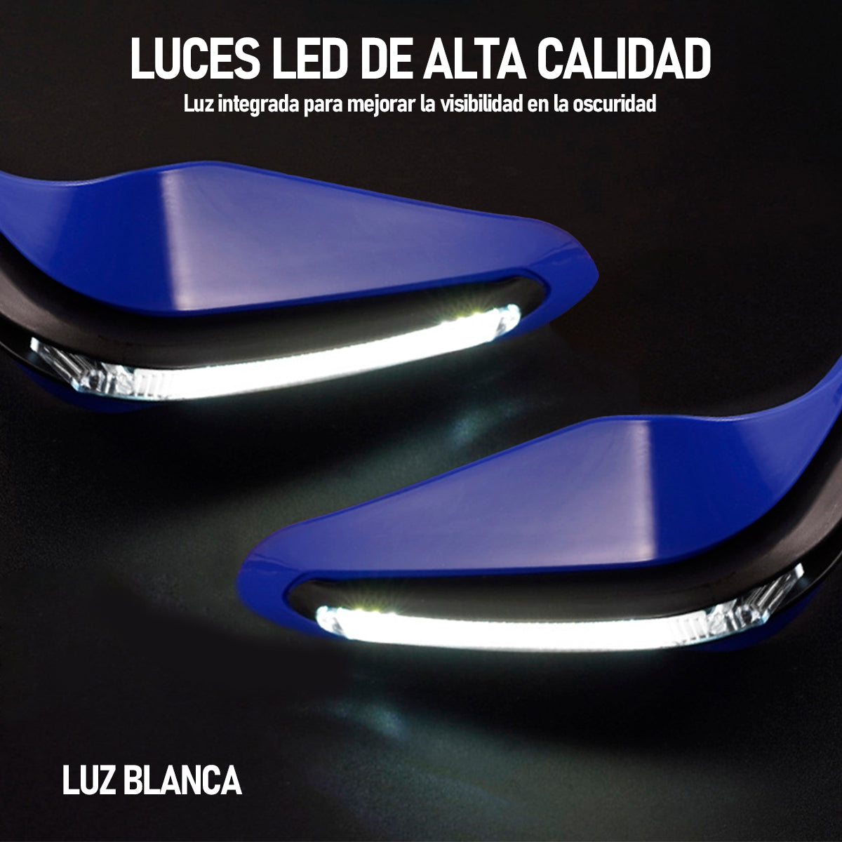 Cubre Puños Moto Luz Led Hand Guards Universal Sin Hueco