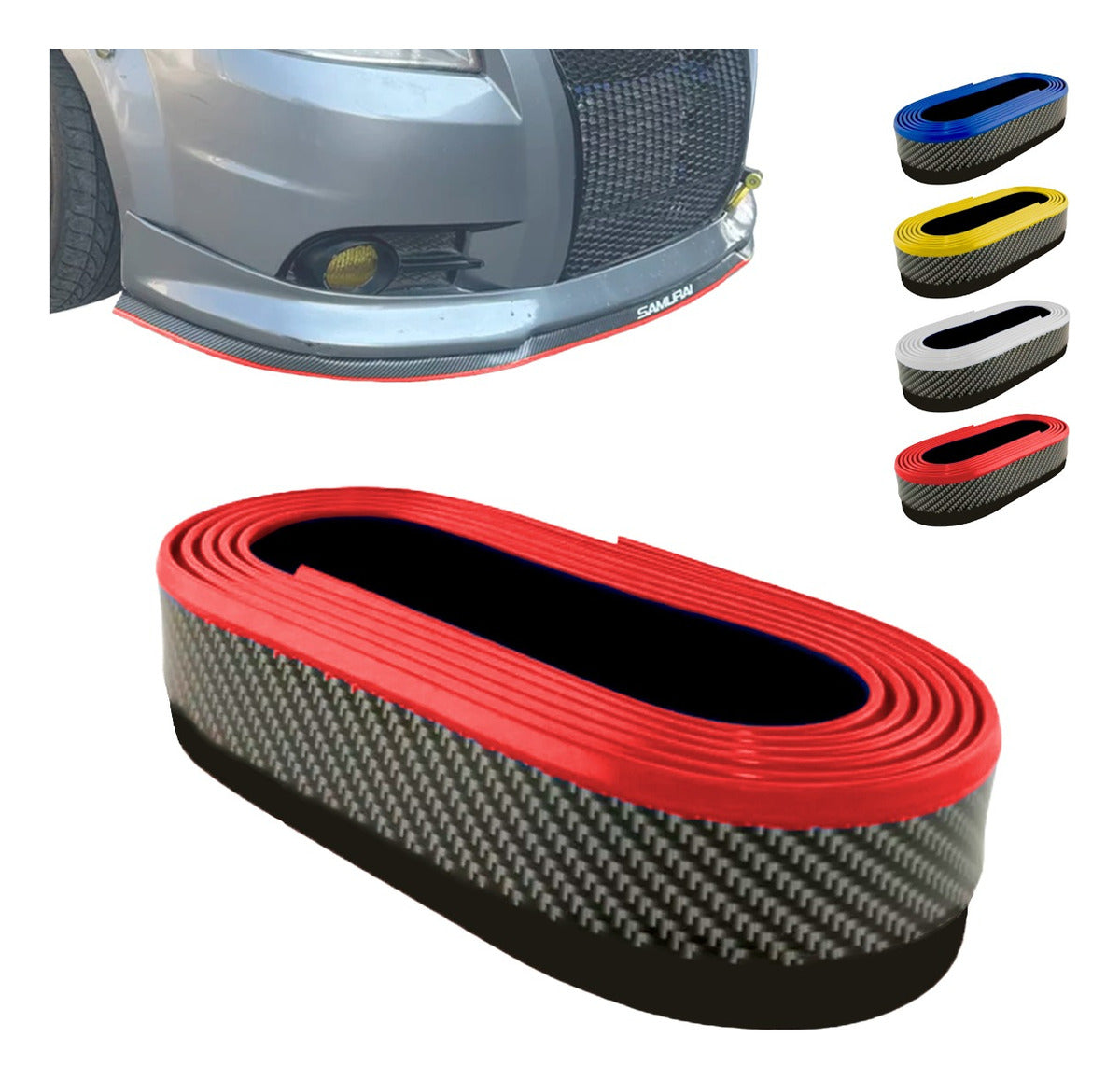 Lip Samurai Spoiler Universal Faldon Flexible Facia Estribo