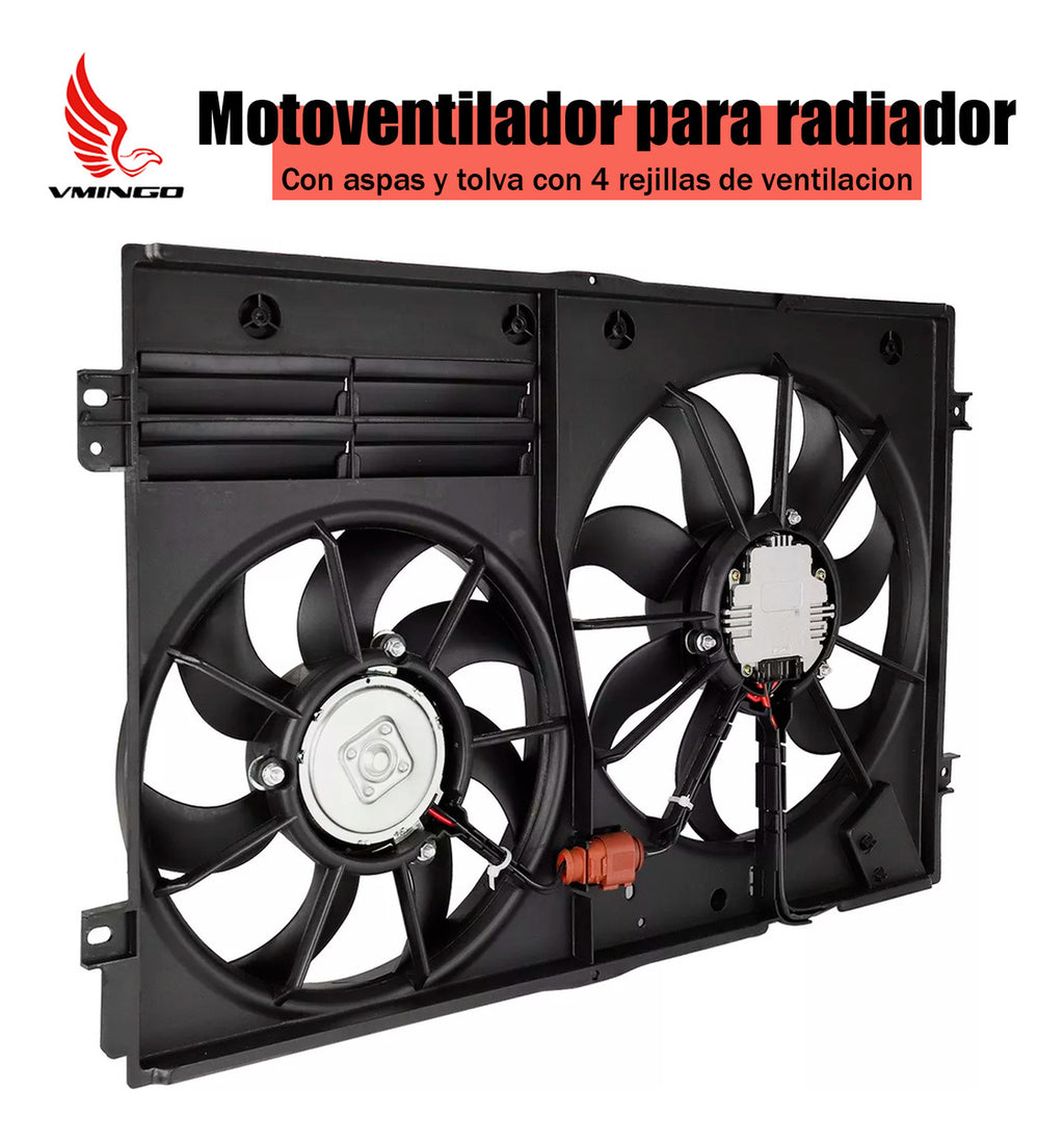 Motoventilador Vw Jetta Golf Bora Audi A3 2005-2018 Radiador