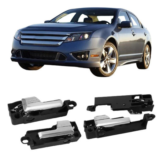Manija Ford Fusion 2006-2012 Puerta Interior 4piezas Cromada