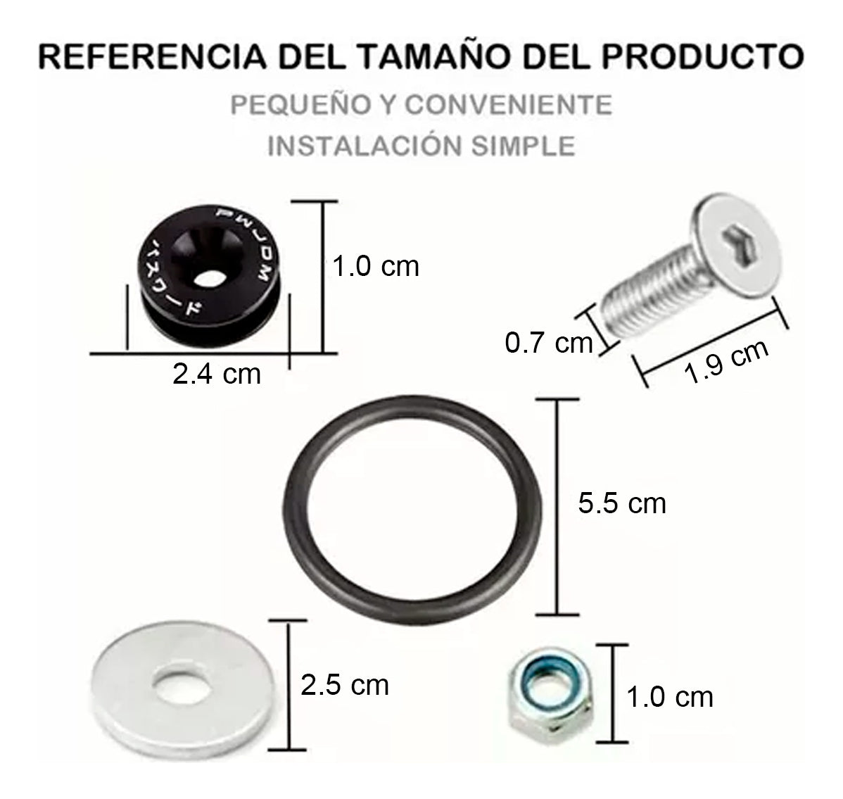 Sujetadores Facia Plano Tornillo Liga  Bumper Fastener