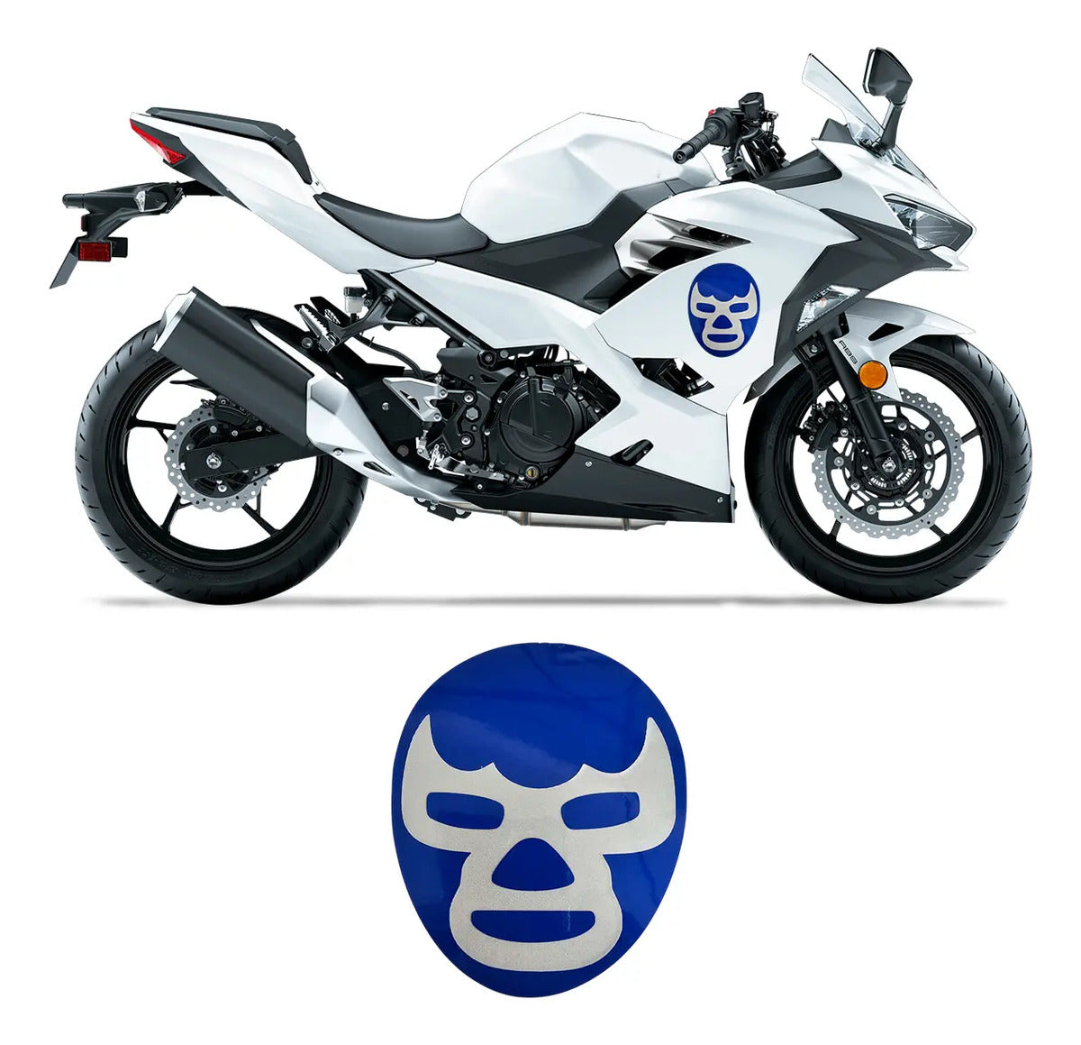 Calcomanía Mascara Luchador Sticker Auto Suv Moto Universal