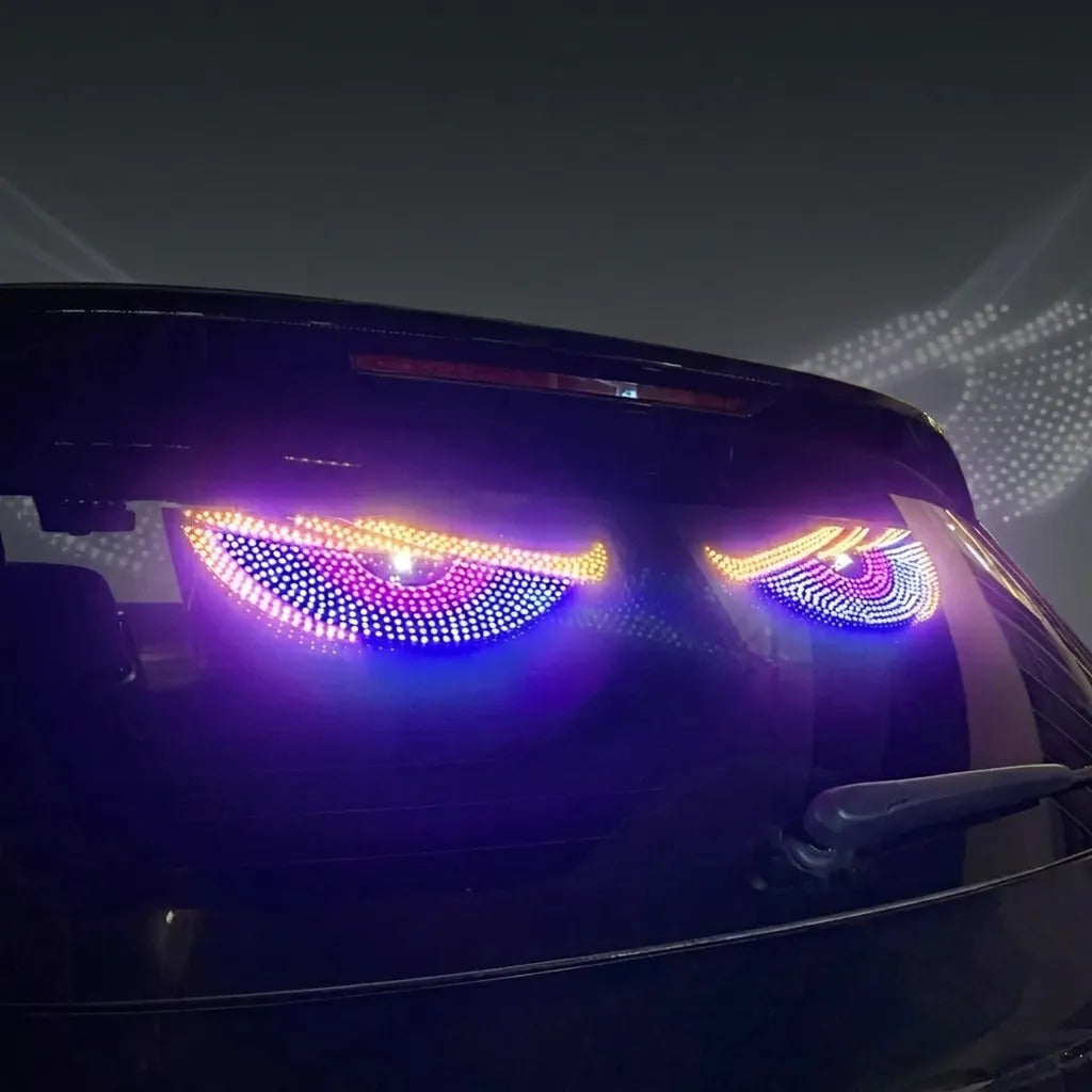 Pantalla Led Ojo Diablo Luces Auto Camión Modos Usb 2pz